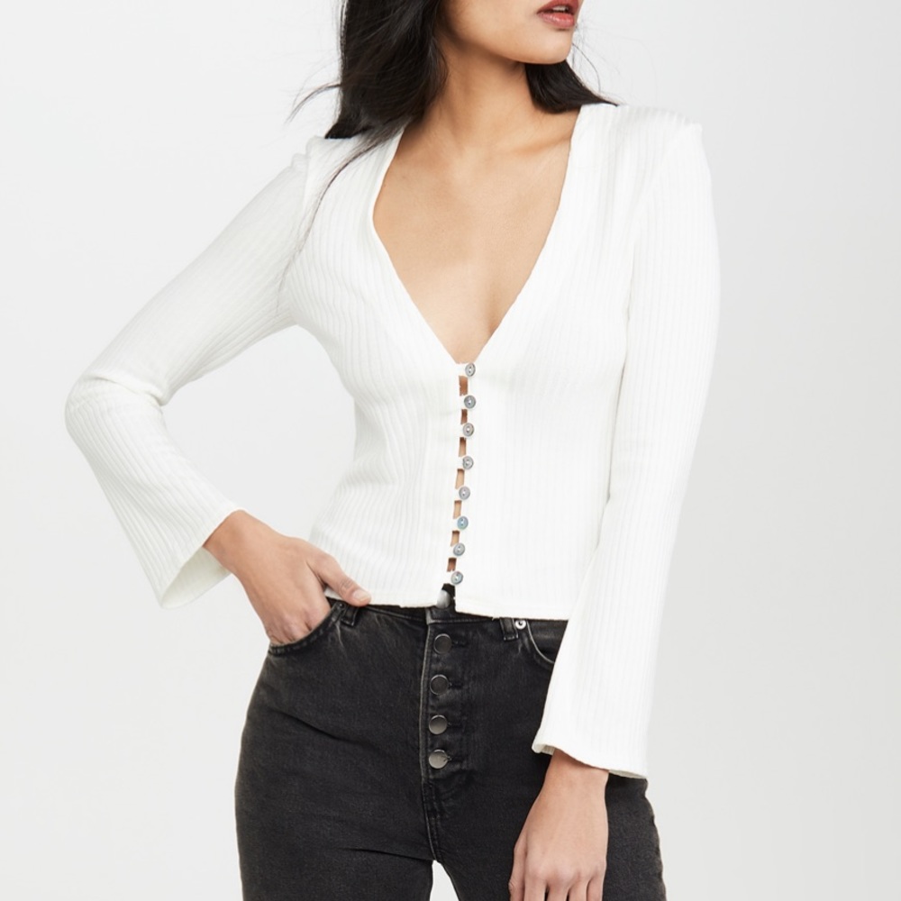Reformation Gellar Top size small in ivory
